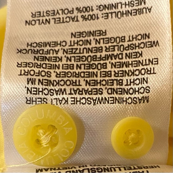 Columbia PFG Yellow Bahama Camp Shirt Short Sleeve Team Haiti 4 Jesus Size XL - Picture 7 of 8